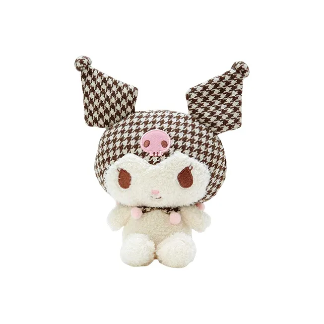 Sanrio Kuromi Sweet's Plaid Collection, Kuromi, Plush Dolls Plush Doll 21cm Height-0