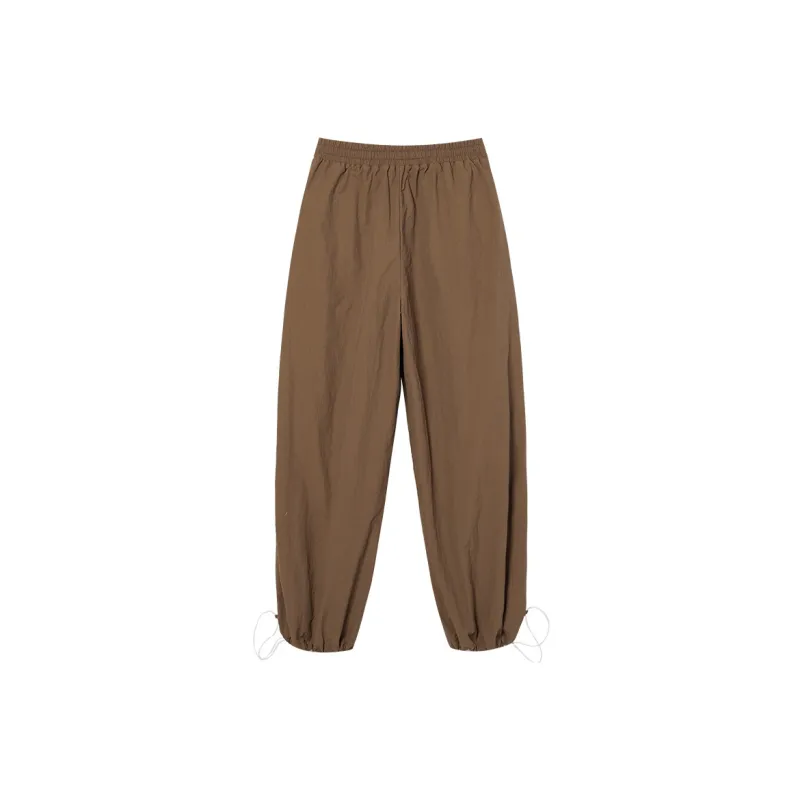 I'M ONE Knitted Sports Pants Women's Coffee Brown-1