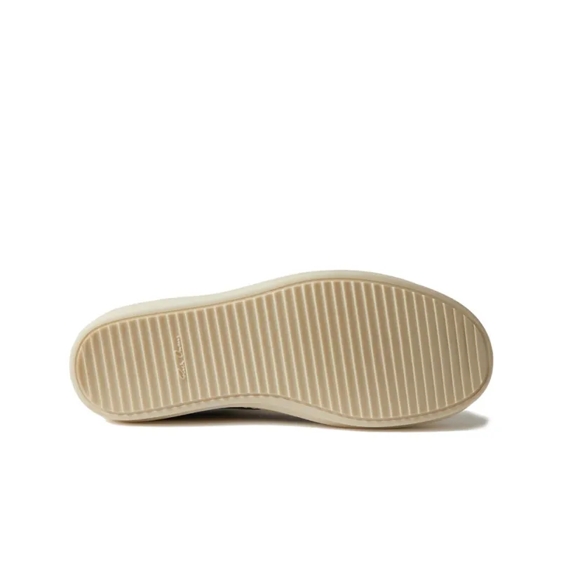 RICK OWENS Vintage Sneaks Velour Suede Dust Grey Milk White-4