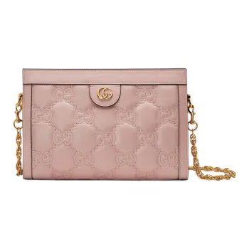 GUCCI GG Matelassé Leather Chain Bag Shoulder Bag Shoulder Bag, Handbag Women's Pink