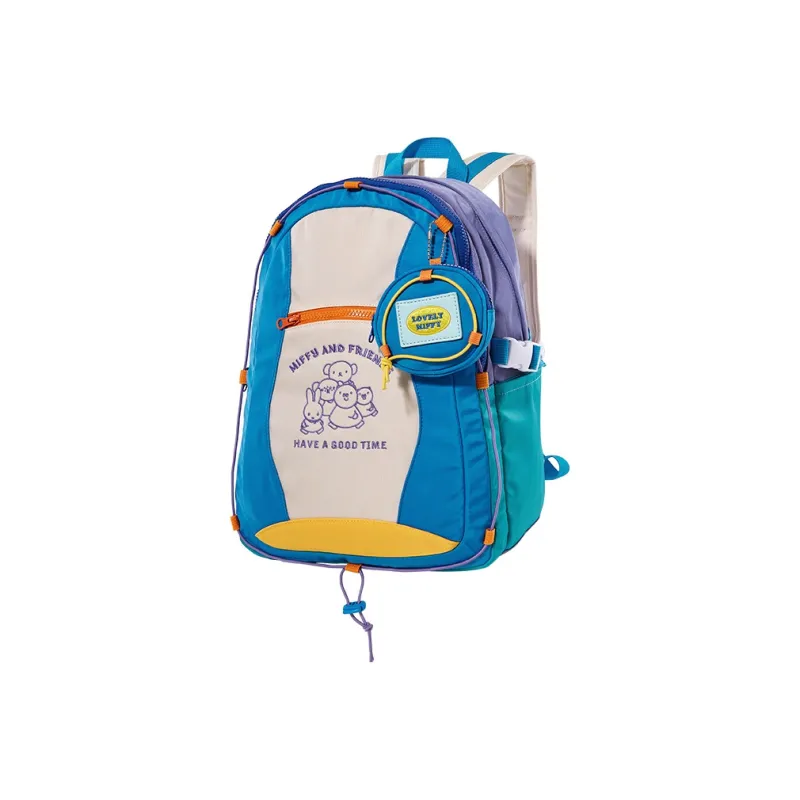Miffy Oxford Backpack Large Size Women's Pink/Blue-7