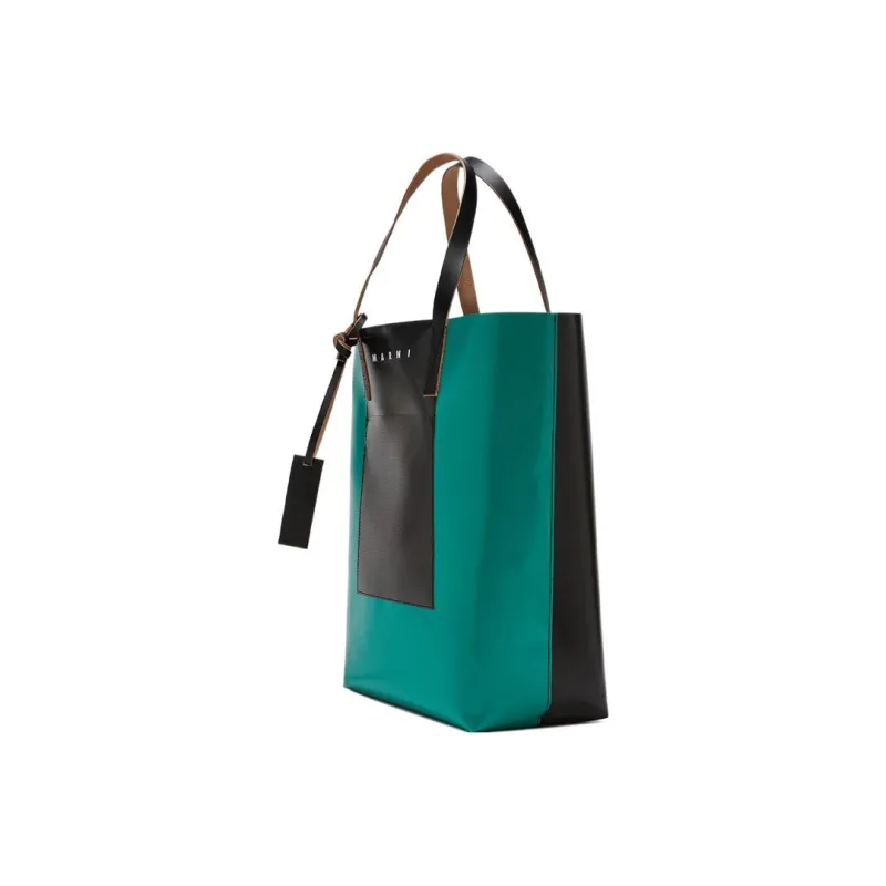 MARNI PVC Polyvinyl Chloride Handbag Regular Women's Black & Green-1