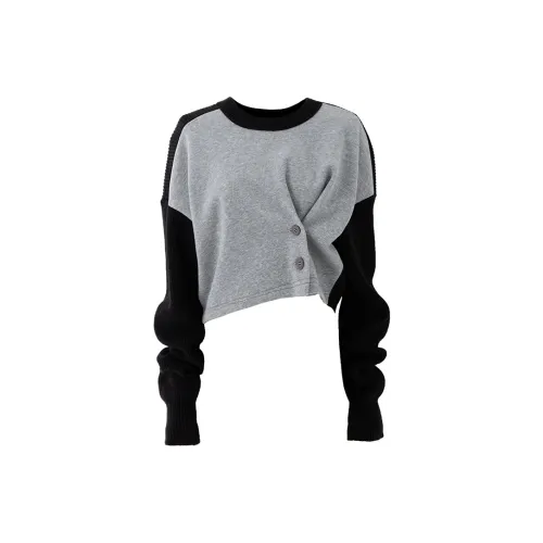 SOON FLOWER Sweatshirts Women's Black/Gray