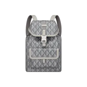 DIOR Hit The Road Canvas With Leather Detail Backpack Men's Gray