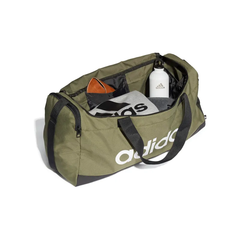 Adidas Essential Polyester Luggage Bag Shoulder Bag Crossbody Handbag Medium Size Unisex Olive Green-3