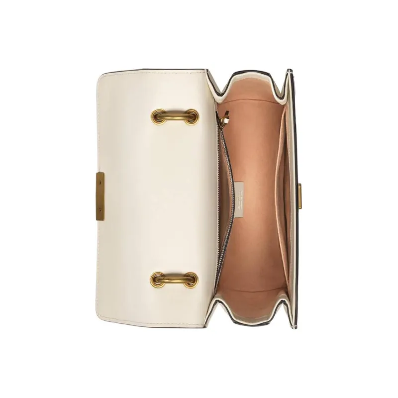 GUCCI Queen Margaret Leather Shoulder Bag, Crossbody Bag Trumpets Women's White-4