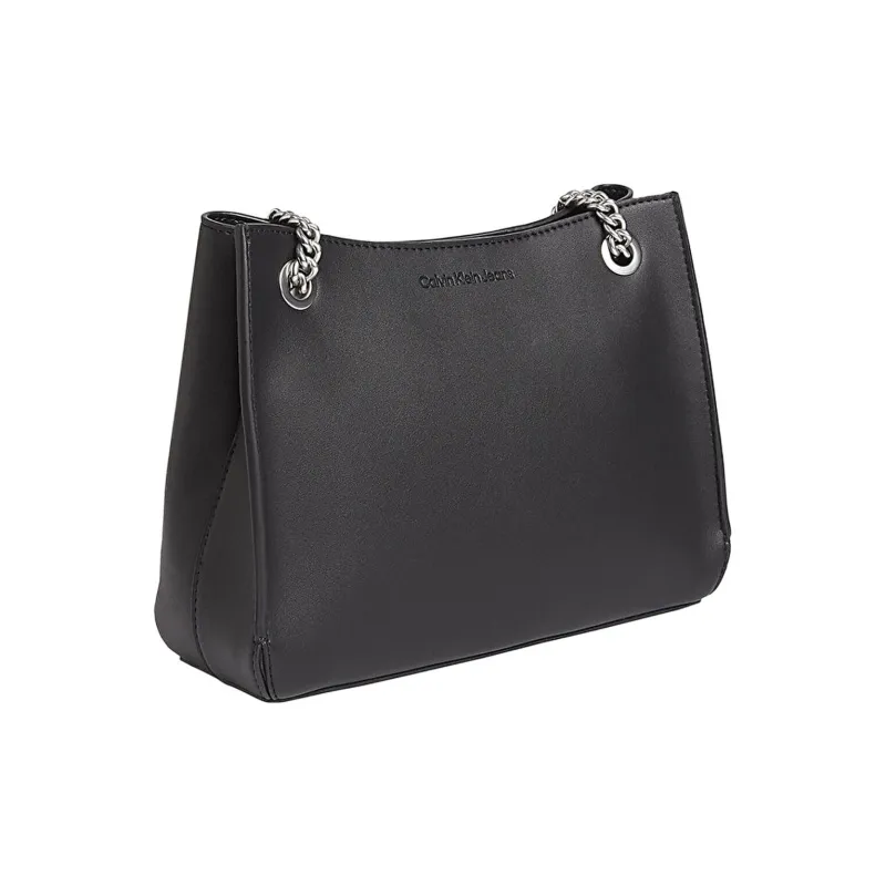 CALVIN KLEIN Polyurethane One Shoulder Handbags Regular Women's Black-1