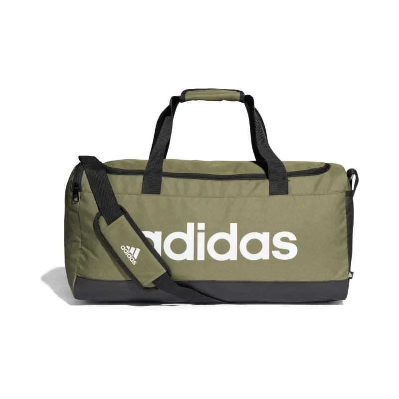 Adidas Essential Polyester Luggage Bag Shoulder Bag Crossbody Handbag Medium Size Unisex Olive Green-0