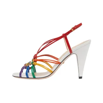 GUCCI Interlocking Strap Sandals Women's Multicolor