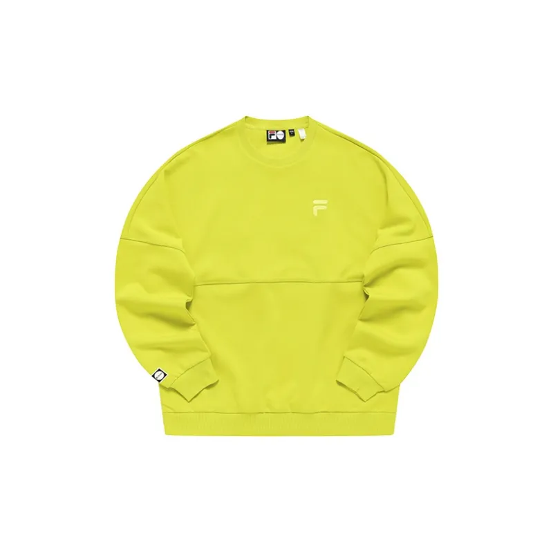 FILA FUSION Sweatshirt Unisex Vibrant Orange Yellow-0