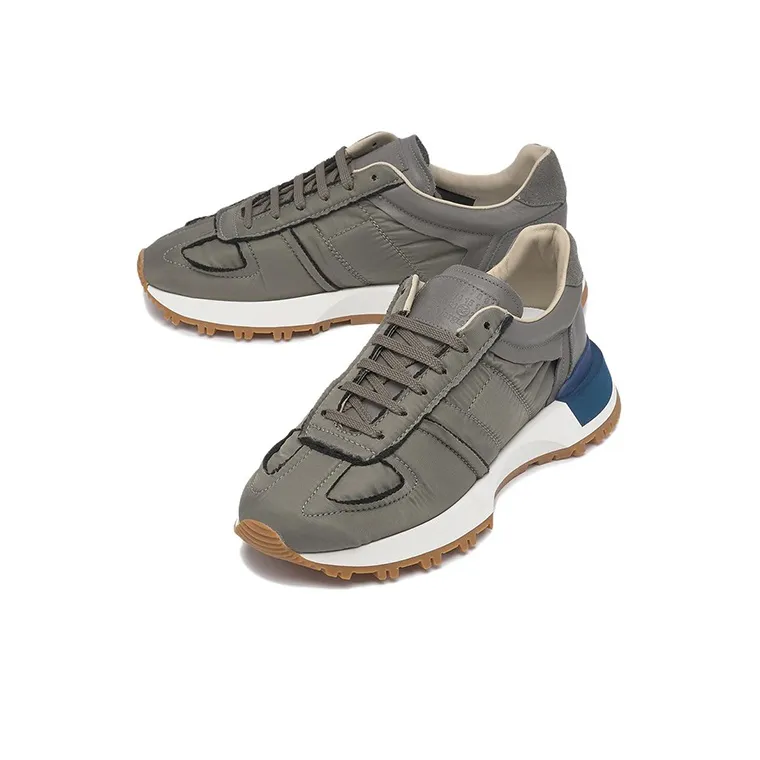 Maison Margiela Slip Resistant And Breathable Low Top Sports Casual Shoes Men's Gray Blue-1