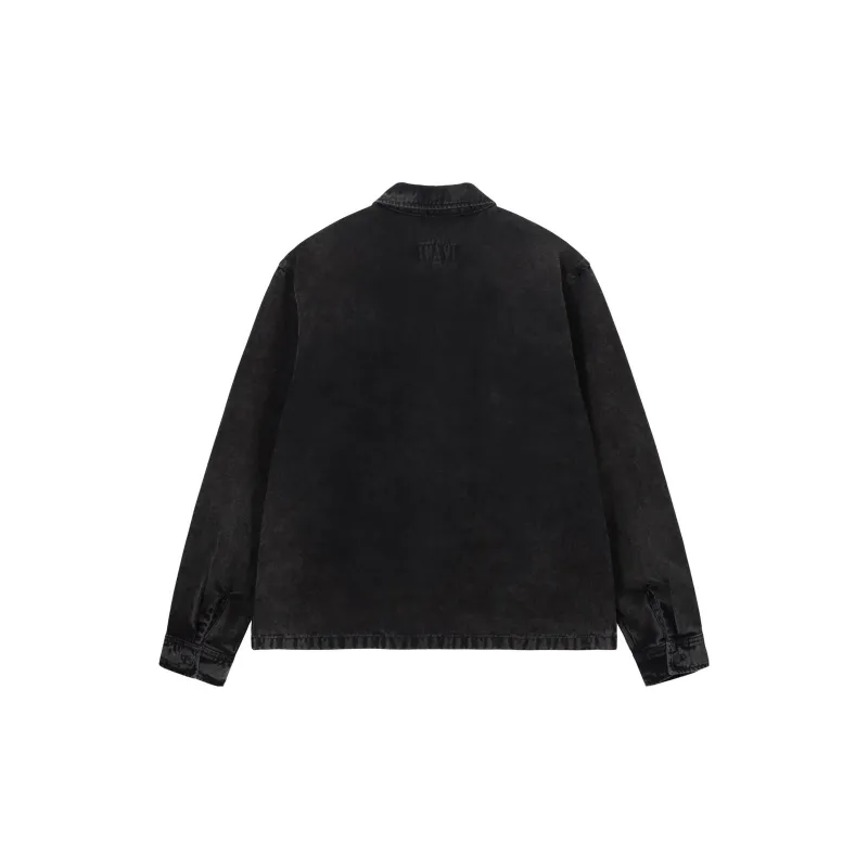 Stussy Washed Canvas Zip Shirt-1