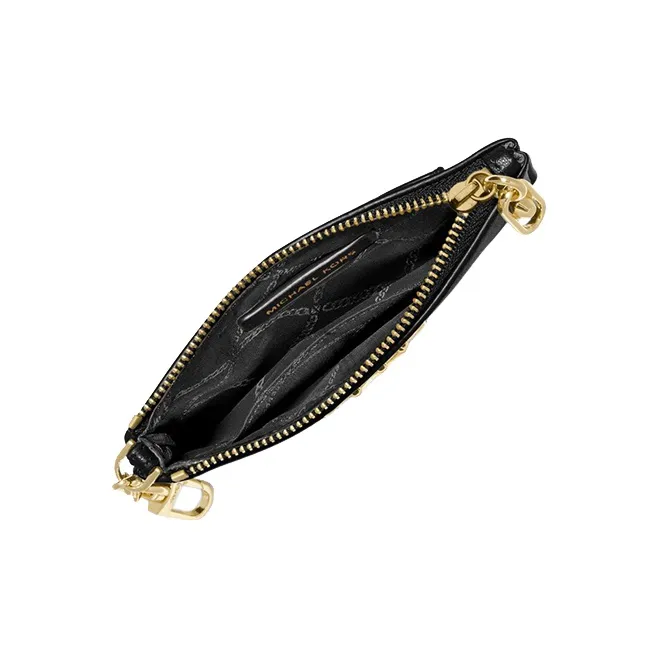MICHAEL KORS PARKER Leather Wallet Trumpets Women's Black-1