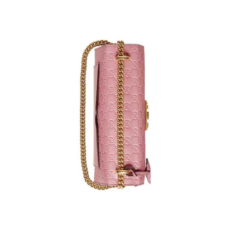GUCCI Padlock Leather Lock Bag Crossbody Bag Shoulder Bag Women's Pink-5
