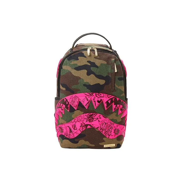 SPRAYGROUND Cotton Backpack Large Size Unisex Army Green-0