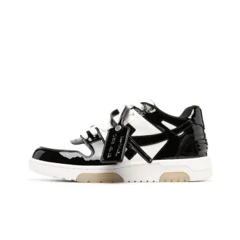 OFF WHITE Out Of Office Low Top Patent Sneaker 'Black White'
