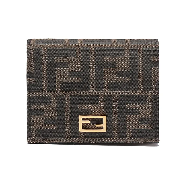 FENDI Canvas With Leather Wallet Regular Women's Brown-0