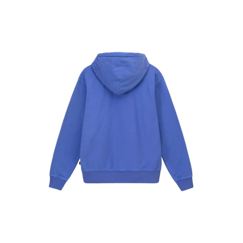 Stussy Pigment Dyed Fleece Hoodie Blue S - POIZON