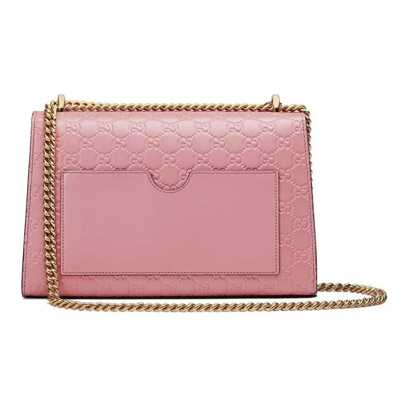 GUCCI Padlock Leather Lock Bag Crossbody Bag Shoulder Bag Women's Pink-3