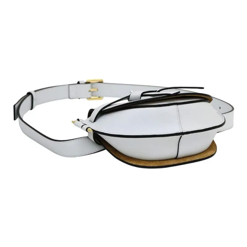 LOEWE Gate Cow Leather Bowknot Shoulder Bag Crossbody Bag Fanny Pack Mini Women's White-2