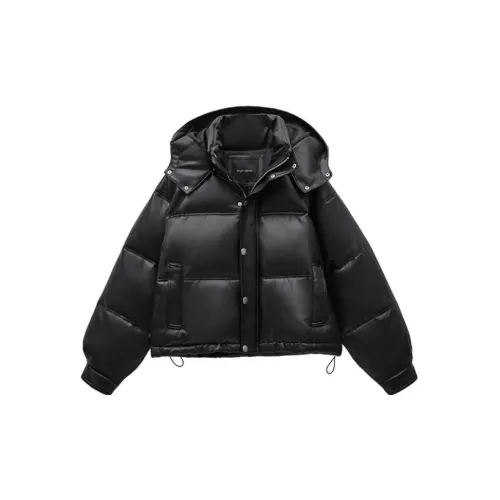 Simple Pieces Cropped Coats Women's Black