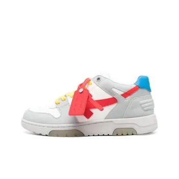 OFF WHITE Out Of Office Ooo Low Tops Grey Red Yellow
