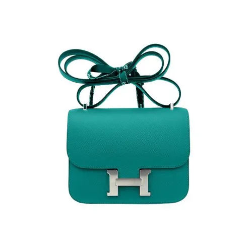 HERMES Constance Epsom Leather Shoulder Bag Crossbody Bag Mini Women's O6 Vert Jade Emperor Green