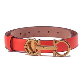 Ferragamo Leather Belts Women's Watermelon Red