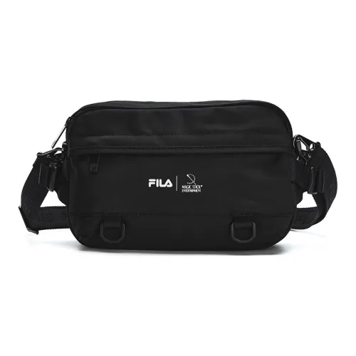 FILA Fabric Shoulder Bag Crossbody Bag Extra Small Unisex Jet Black