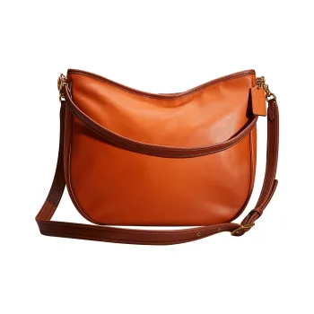 COACH Soft Tabby Leather Shoulder Bag, Crossbody Bag Tubas Women's Canyon Red