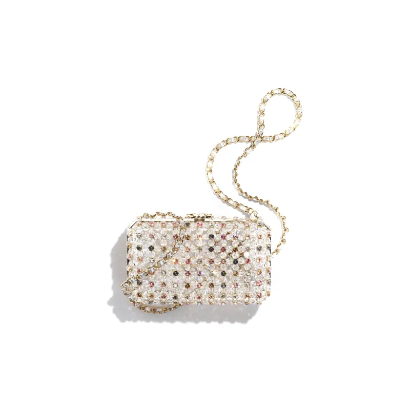 CHANEL Glazed Pearls With Rhinestone Evening Bag, Crossbody Bag, Shoulder Bag Regular Women's White & Multicolor-0