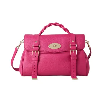 Mulberry Alexa Textured Leather Shoulder Bag Crossbody Bag Handbag Women's Pink