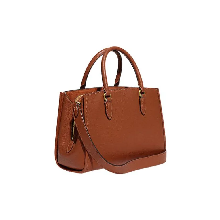 COACH Brooke Cow Leather Handbag, Shoulder Bag, Crossbody Bag Medium Size Women's Charred Amber-1
