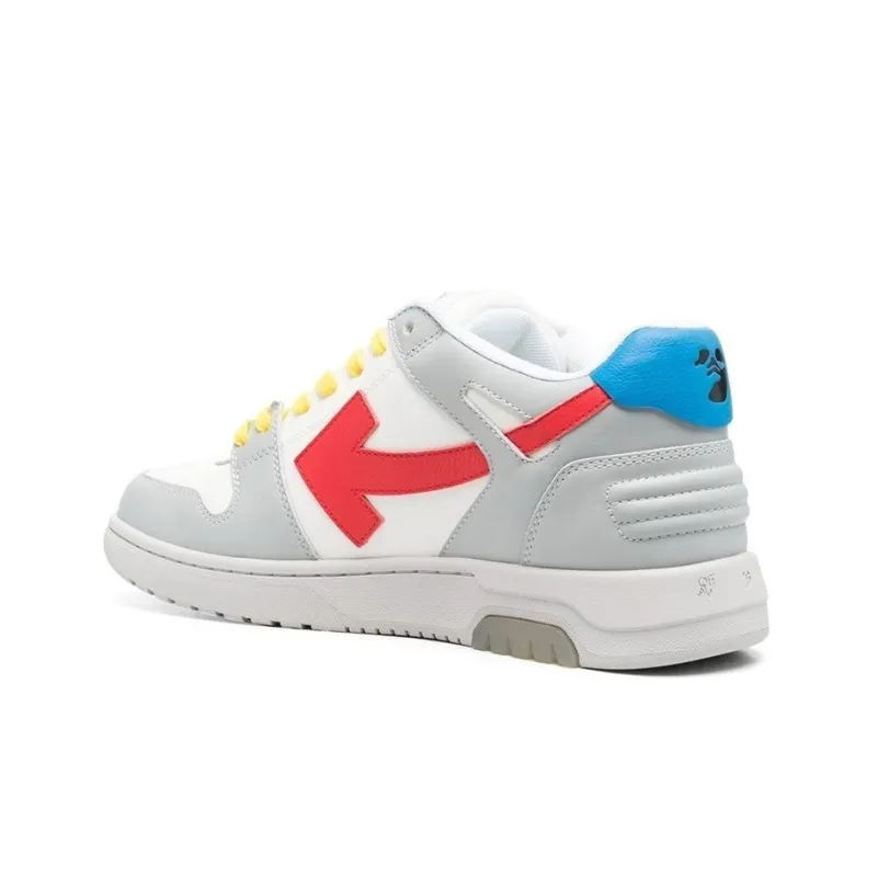 OFF WHITE Out Of Office Ooo Low Tops Grey Red Yellow-3