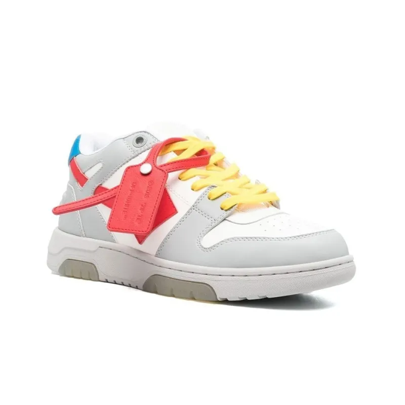 OFF WHITE Out Of Office Ooo Low Tops Grey Red Yellow-1