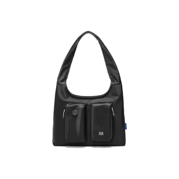 Land Gulls Cotton Tote Bag Shopping Bag Handbag Medium Size Men's Black/White