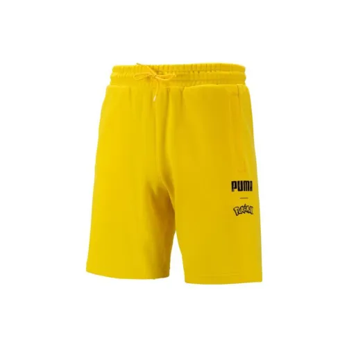 Pokemon Puma X Pokemon Co-Brand Series Casual Shorts Men Yellow