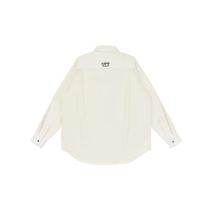 EMPTY REFERENCE Doberman Series Long Sleeved Shirts Unisex White-1