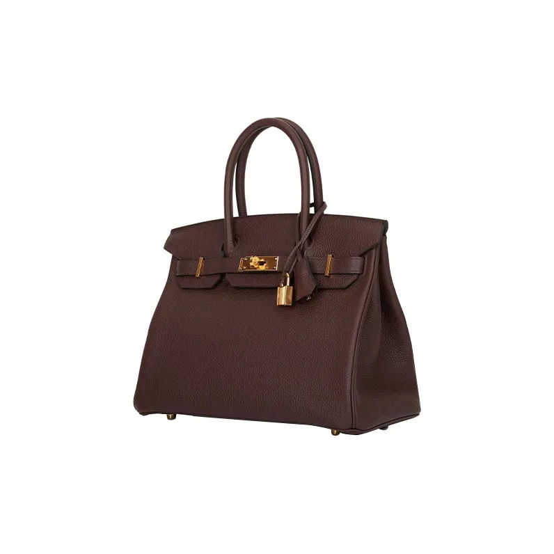 HERMES Birkin Togo Calfskin Birkin Bag Handbags Women's 0G Rouge Sellier Saddle Red-3