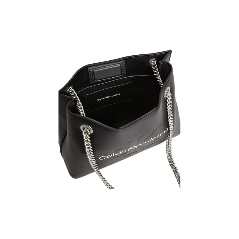 CALVIN KLEIN Polyurethane One Shoulder Handbags Regular Women's Black-2