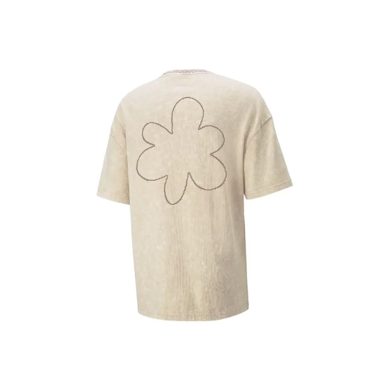 PUMA ESS+ LOGO LAB T Shirt Unisex Beige-1