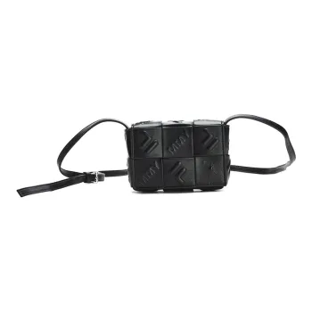FILA MIHARA Collaboration PU Cell Phone Pouch Crossbody Bags Extra Small Women's Jet Black