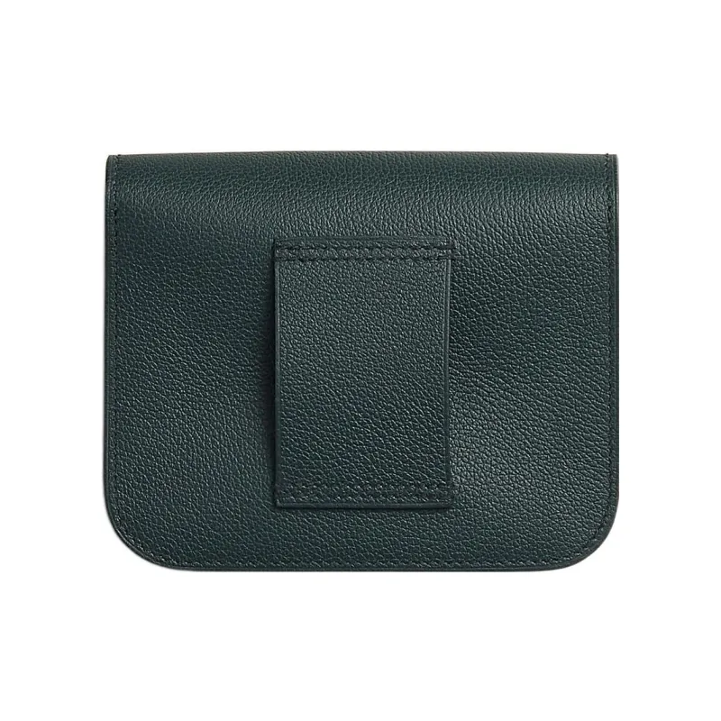HERMES Constance Slim Evercolor Calfskin Card Holder Coin Purse Fanny Pack Women's Lululemon Green/Dream Purple-1