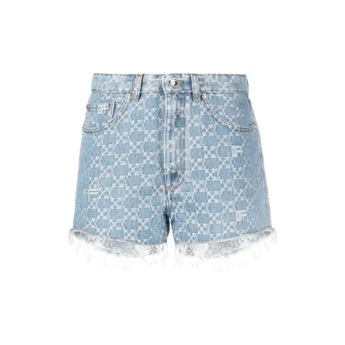 OFF-WHITE Denim Shorts Women's Light Blue