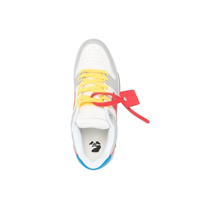 OFF WHITE Out Of Office Ooo Low Tops Grey Red Yellow-2