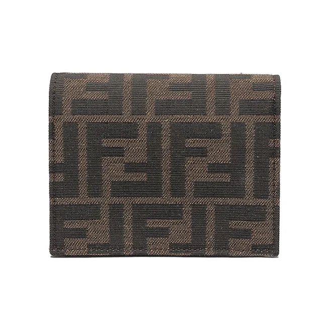 FENDI Canvas With Leather Wallet Regular Women's Brown-3