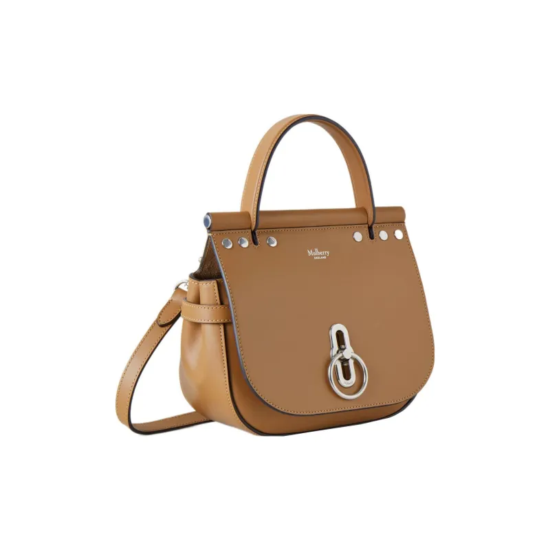 Mulberry Smooth Calf Leather Shoulder Bag Crossbody Bag Handbag Small Size Women's Brown-1