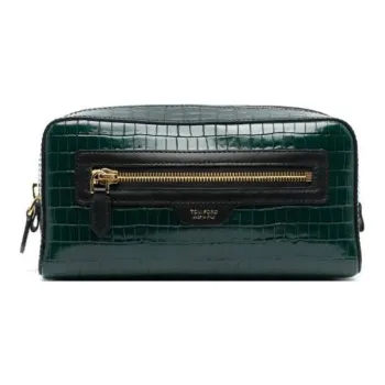 TOM FORD Calfskin Clutch Men's Green