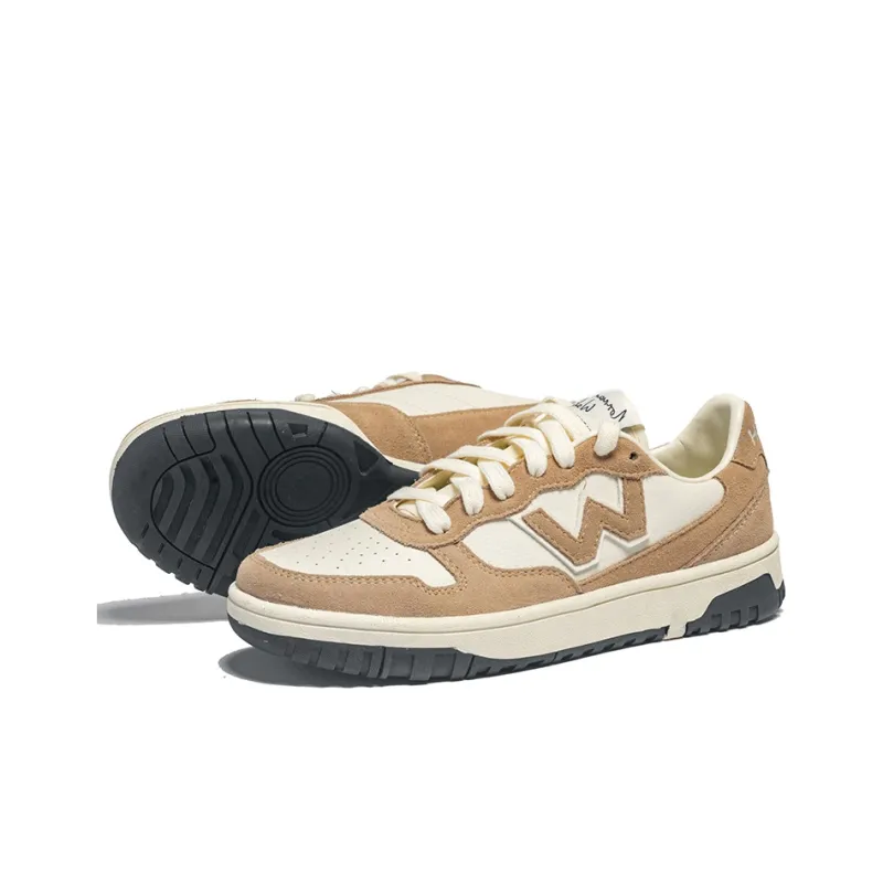 Norman Walsh CML Collection Slip-Resistant Cushioning Wear-Resistant Low-Top Skateboard Shoes Unisex Ecru Light Brown-1