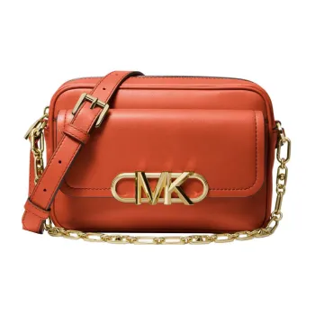MICHAEL KORS PARKER Leather Handbag Shoulder Bag Crossbody Bag Medium Size Women's Orange